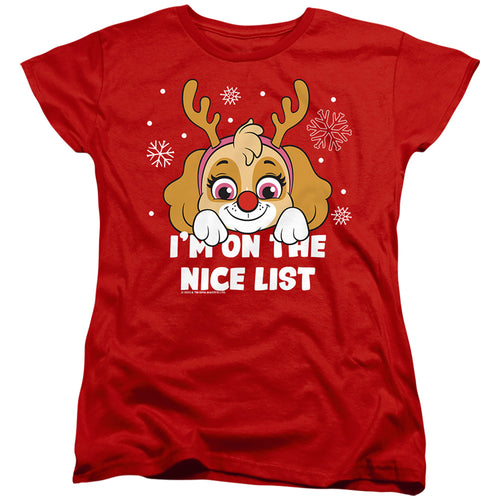 Paw Patrol Skye Nice Christmas List Womens T-Shirt