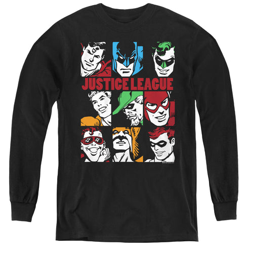DC Comics Nine Blocks Of Justice Youth Long Sleeve T-Shirt