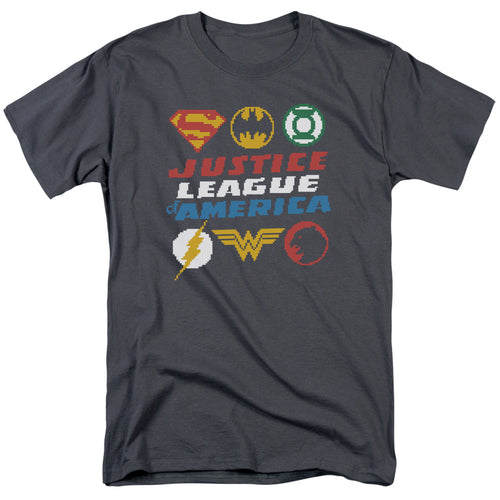 Justice League Pixel Logos T-Shirt