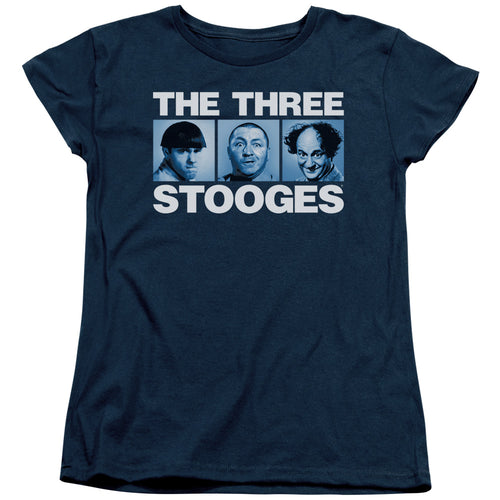 The Three Stooges Three Squares Womens T-Shirt