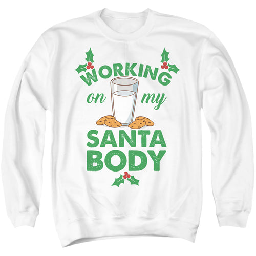 Christmas Working on My Santa Body Crewneck Sweatshirt