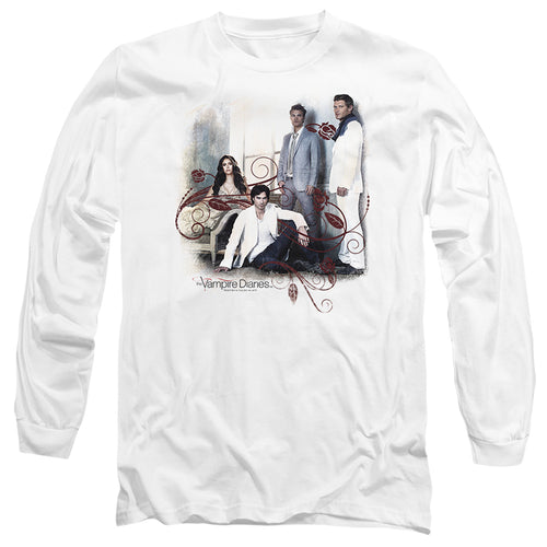 The Vampire Diaries Three Plus One White Long Sleeve T-Shirt