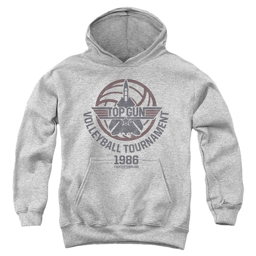 Top Gun Volleyball Tournament Grey Youth Hoodie