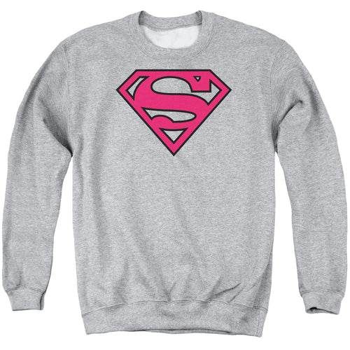 Superman Red & Black Shield Athletic Heather Crewneck Sweatshirt
