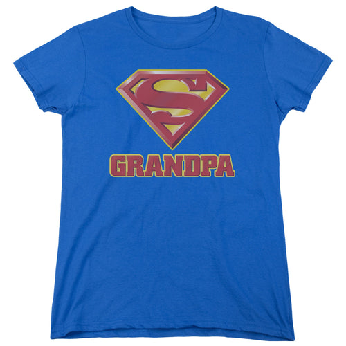 Superman Super Grandpa Womens T-Shirt