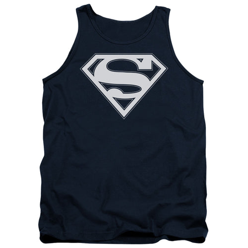 Superman Navy & White Shield Navy Tank Top