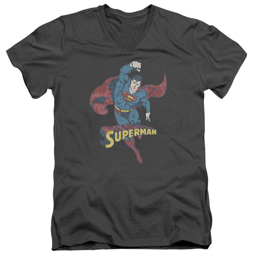 Desaturated Superman V-Neck T-Shirt