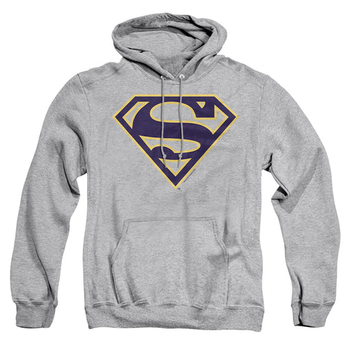 Superman Navy & Gold Shield Athletic Heather Pullover Hoodie