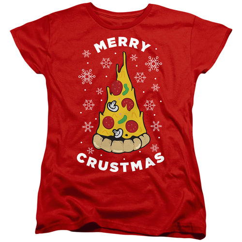 Christmas Merry Crustmas Red Womens T-Shirt