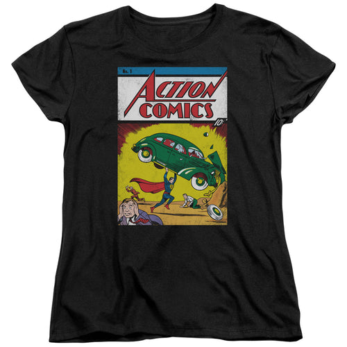 Superman Action No. 1 Womens T-Shirt