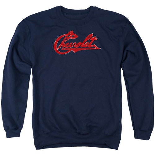 Chevy Chevrolet Script Distressed Crewneck Sweatshirt