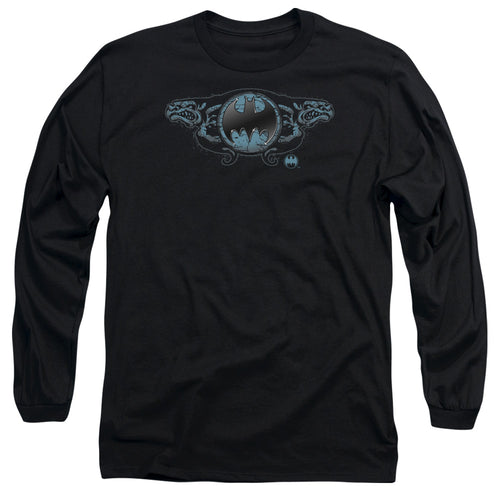 Batman Two Gargoyles Logo Long Sleeve T-Shirt