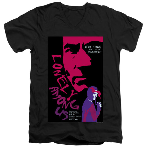 Star Trek Lonely Among Us Black V-Neck T-Shirt
