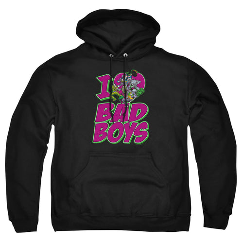 DC Comics I Heart Bad Boys Pullover Hoodie