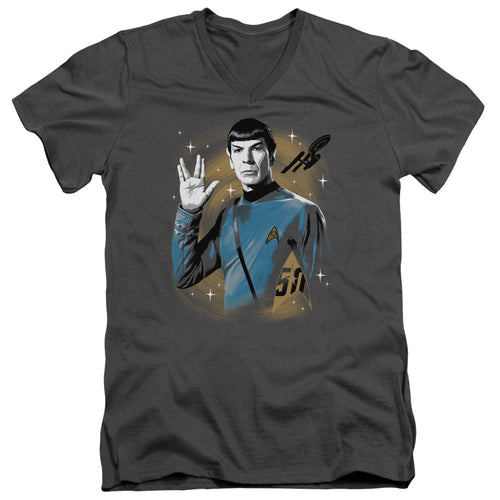 Star Trek Spock Live Long 50th V-Neck T-Shirt