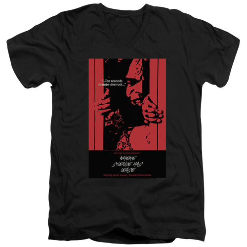 Star Trek Where Silence Has Lease Black V-Neck T-Shirt