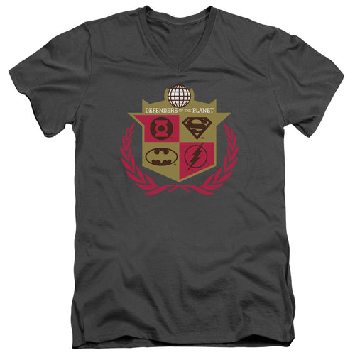 Justice League Defenders V-Neck T-Shirt