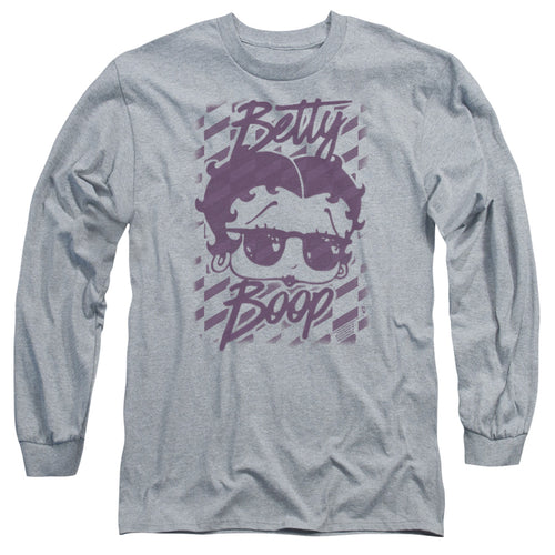 Betty Boop Summer Shades Athletic Heather Long Sleeve T-Shirt