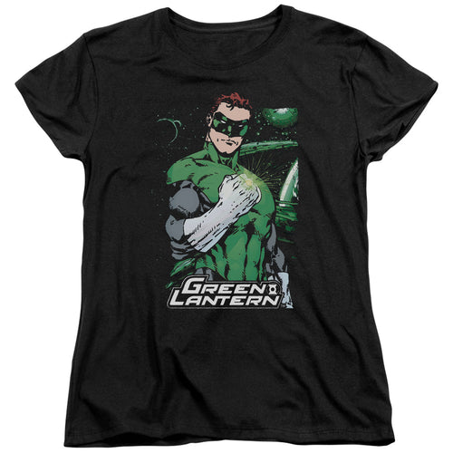 Justice League Fist Flare Womens T-Shirt