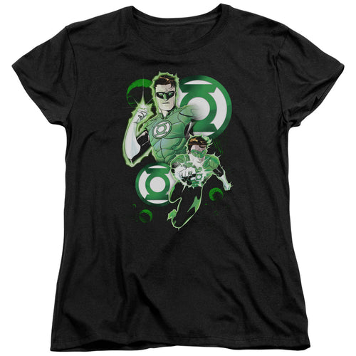 Justice League Gl In Action Womens T-Shirt
