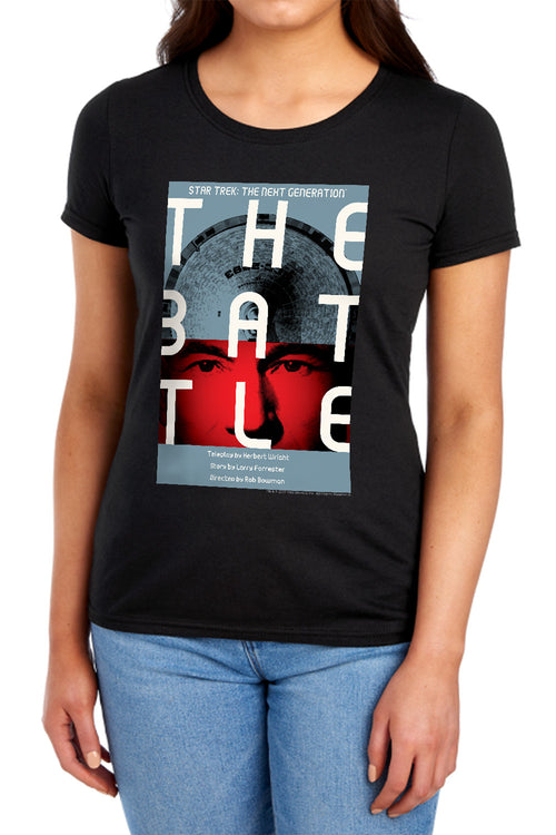Star Trek The Battle Black Womens T-Shirt