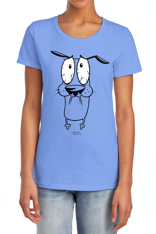 Courage the Cowardly Dog Scared Womens T-Shirt