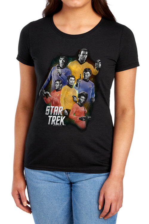 Star Trek Galaxy Glow Womens T-Shirt
