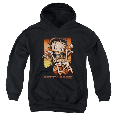 Betty Boop Sunset Rider Youth Hoodie