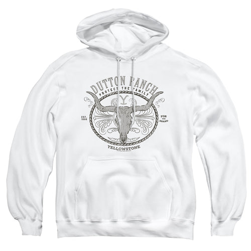 Yellowstone Dutton Ranch Longhorn Skull Pullover Hoodie