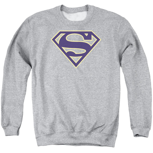 Superman Navy & Gold Shield Athletic Heather Crewneck Sweatshirt