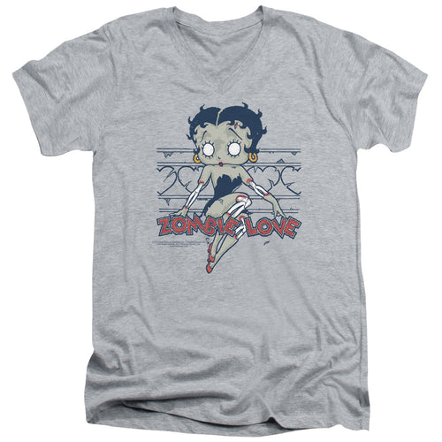 Betty Boop Zombie Pinup V-Neck T-Shirt