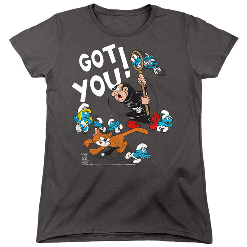 The Smurfs Gargamel and Azrael Womens T-Shirt