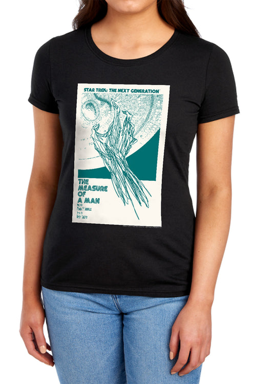 Star Trek The Measure of a Man Black Womens T-Shirt