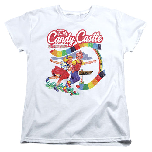 Candy Land To the Candy Castle White Womens T-Shirt