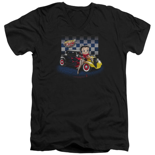 Betty Boop Hot Rod Boop V-Neck T-Shirt