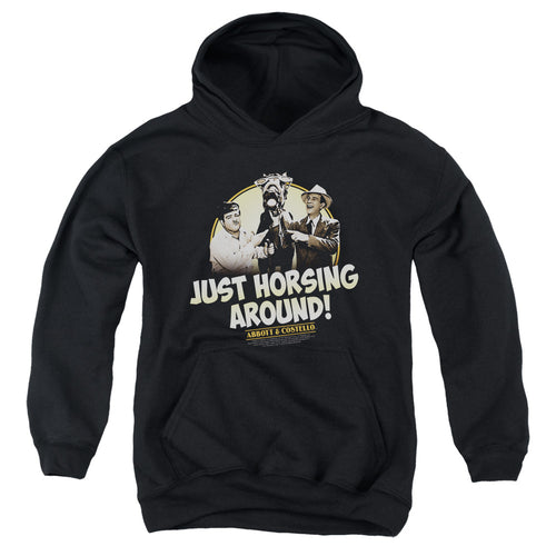 Abbott and Costello Horsing Around Youth Hoodie
