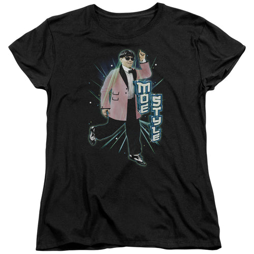 The Three Stooges Moe Style Womens T-Shirt
