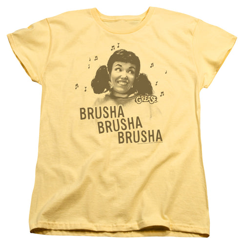 Grease Brusha Brusha Brusha Womens T-Shirt
