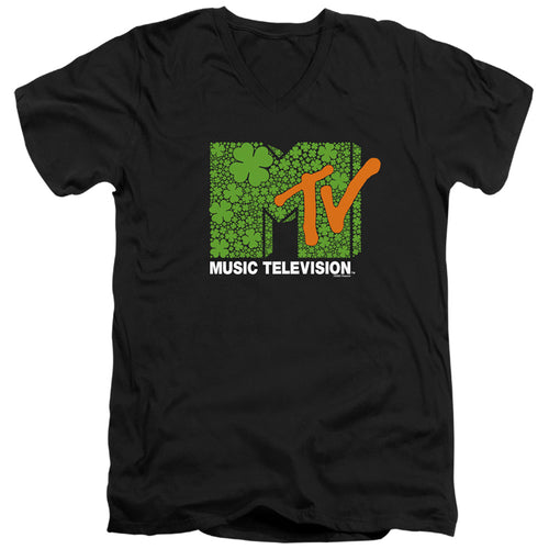MTV ST. Patrick's Day Shamrock Logo V-Neck T-Shirt