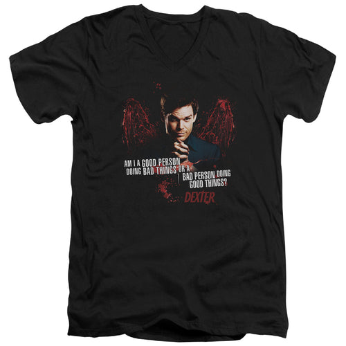Dexter Good Bad V-Neck T-Shirt