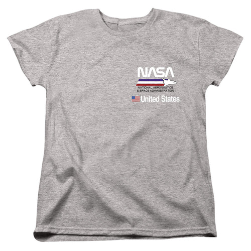 NASA Aeronautics United States Athletic Heather Womens T-Shirt