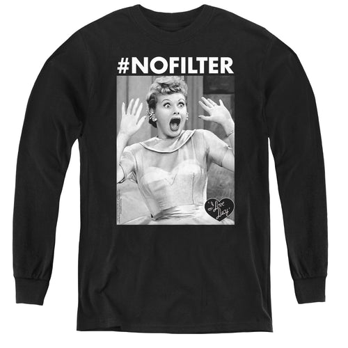 I Love Lucy No Filter Youth Long Sleeve T-Shirt