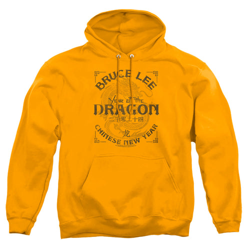 Bruce Lee Text Year of the Dragon Pullover Hoodie