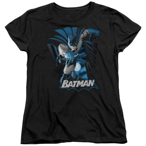 Justice League Batman Blue & Gray Womens T-Shirt