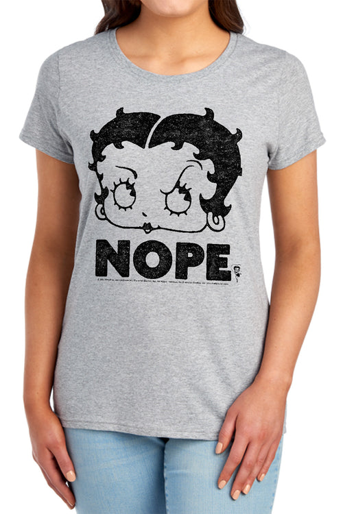 Betty Boop Boop Nope Womens T-Shirt
