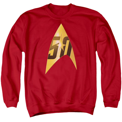 Star Trek 50th Anniversary Delta Red Crewneck Sweatshirt
