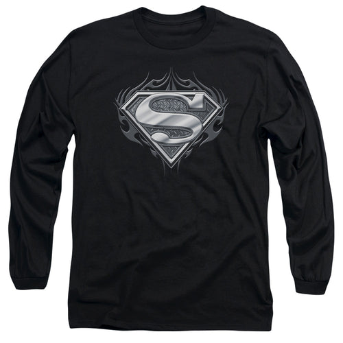 Superman Biker Metal Long Sleeve T-Shirt