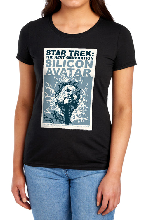 Star Trek Silicon Avatar Black Womens T-Shirt