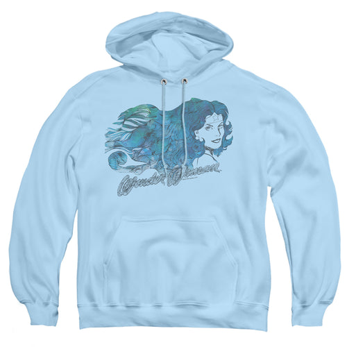 Justice League Watercolor Hair Pullover Hoodie