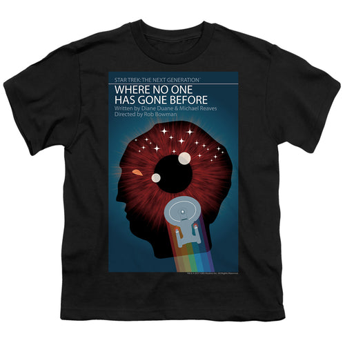 Star Trek Where No One Has Gone Before Black Youth/Toddler T-Shirt